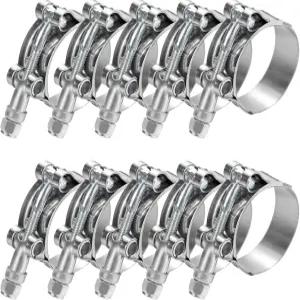 PEROMI 10Pack 304 스테인리스 스틸 T 볼트 호스 클램프 36-44mm 1.25인치 ID 라디에이터 헤비 듀티 흡입
