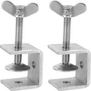 하핑턴 2개 304 스테인리스 스틸 C 클램프 35mm 사각 미니 타이거 조절 가능한 헤비 듀티 금속 U 클립 목공