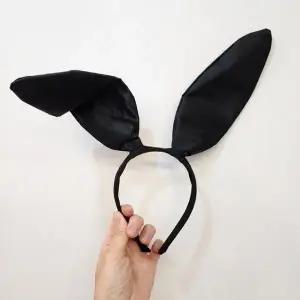 검은토끼 헤어소품 머리띠 워터밤 흠뻑쇼 토끼 소품 할로윈 촬영