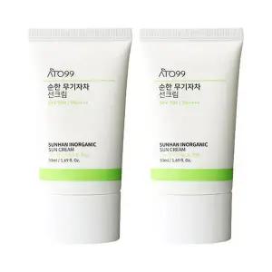 [아토99]무기자차 선크림 50ml 1+1 자극 눈시림 없는 톤업 썬크림