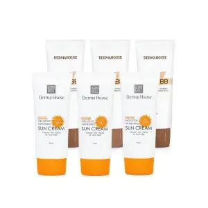 [더마하우스]화이트닝 썬크림 3개+내츄럴 썬비비 3개_P403993666