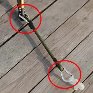 2중 카라비너 탄성로프 캠핑끈 텐트끈 스트레치코드