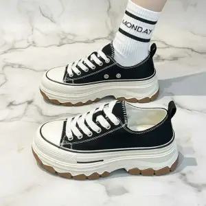 |CCS7EC8|여성용 편안한 일상 통굽 캐주얼 운동화