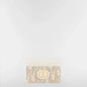 MUST IT_30 Montaigne Freesia 카드 지갑 골드 톤 Dior Oblique 자카드