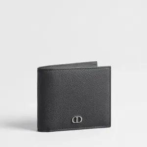 MUST IT_디올CD 아이콘 반지갑 가죽 그레이 2ICBH096IDC