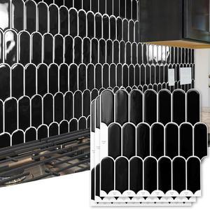 Art3d 10장 필 앤 스틱 주방 백스플래시 타일, 욕실 세탁실 백스플래시용 비닐 스틱 벽 타일 스티커, 12