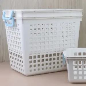 에어홀 핸들형 플라스틱 수납함 다용도실 베란다 이동식 보관 가성비 좋은 선택