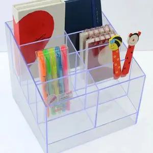 [NS홈쇼핑]사선형 보관함 클리어 서랍장 데스크 소품함 여유 공간 확보 스택형 실용적인 센..[35777358]