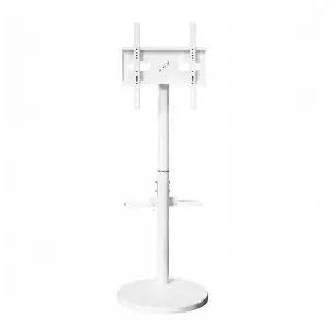 [오너클랜]마운트피아 모니터브라켓 TV 스탠드 이동형 MS-60 (32-65in) (화이트)