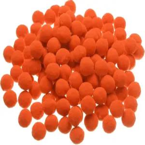 파티킬 폼 1인치/2.5cm 200피스 작은 볼 퍼지 크래프트 공예품 DIY 장식 공예 용품 오렌지 레드