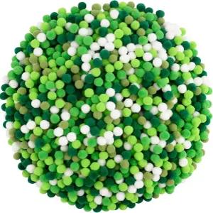Qumenan 1500피스 세인트 패트릭 데이 폼 폼스 그린 화이트 작은 푹신한 볼 벌크 공예품 DIY 취미 예술