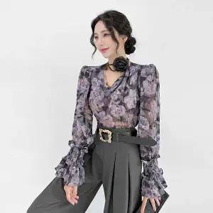 금찌 로디엘 플라워 블라우스 ST8133B