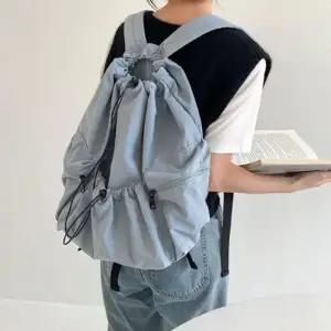CCB4212여성용 경량 나일론 포켓 백팩 일상용 복조리 가방