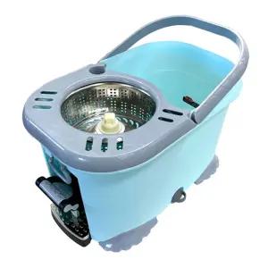 624C퀸마루 듀얼파워 페달청소기밀대 물걸레 대걸레 방밀대 가정용 회전 스핀클리너