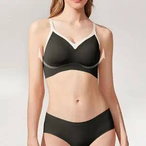 [하프클럽/셀러허브_여성트랜드패션]버스티크 배색 심리스 브라