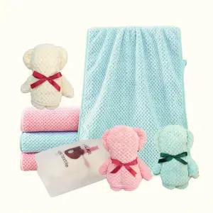 집들이 부드러운 답례품 수건 화장실 이사 곰돌이핸드타올 선물 극세사 인기템 타월 세면 프리미엄 귀여운
