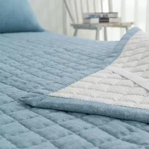 사계절 고무밴딩 미끄럼방지 카페트 퀸 침대패드 WrG3+9nlw