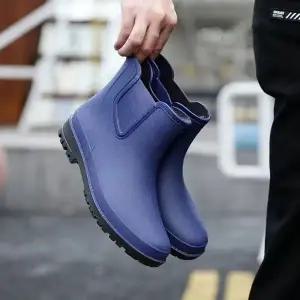 3컬러 워크핏 캐주얼 레인부츠 장화 숏 레인슈즈 남성용