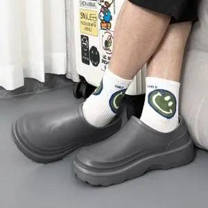 남성 데일리 레인부츠 장화 성인 방수 신발 캐주얼 미들 부츠