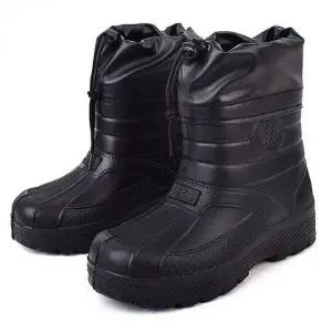 [에이치플러스몰]남성 겨울 방한화 퍼슈즈 털안감 낚시 보온 부츠 방수 털신