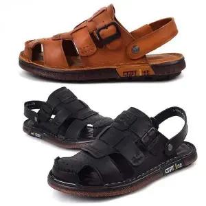 남성 캐주얼 가죽 샌들 슬리퍼 2in1 트레킹 신발 여름 운동화