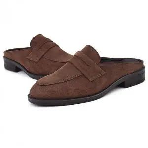 [에이치플러스몰]남성 가죽 블로퍼 슬리퍼 편한 데일리 뮬 구두 봄 여름 슈즈