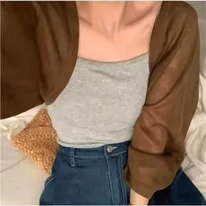 꾹상점3  여성 롱 니트 춘추 여름 이너 얇은 볼레로 숏 카디건 시원한 데일리