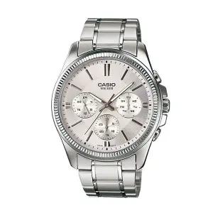 카시오 MTP-1375D-7A 남성 라운드 아날로그 메탈 손목 시계