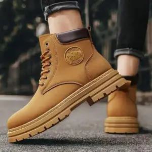 [RIZPICK]털 안감 가죽 하이탑 워커 남녀공용 발편한 데일리 부츠