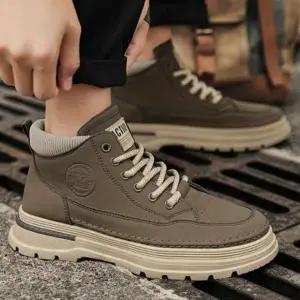 [RIZPICK]2컬러 남성 미들컷 탄탄 아웃도어 워커 두툼한 아웃솔 슈즈