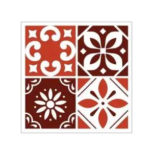 스티커 그래픽타일(4매) 모던레드 CSGT-35
