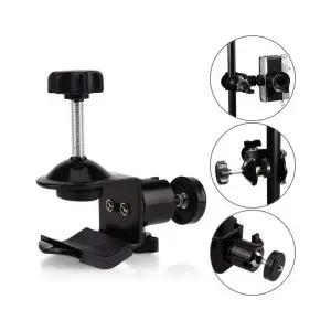 책상 고정 C형 클램프 볼헤드 거치대 액션캠 카메라 LED 조명