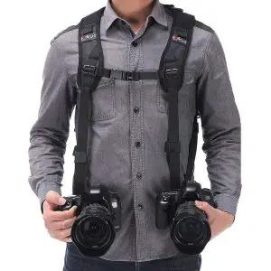 DSLR 카메라 듀얼 더블 퀵 바디 가슴 스트랩 벨트 조끼