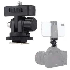 핫슈 콜드슈 삼각대 스탠드 헤드 플래시 모니터 각도 조절 거치대