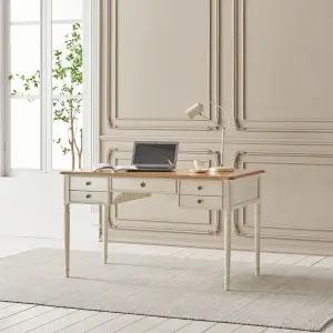 [무료배송] 클래식 엔틱가구 카렌 520 원목 엔틱 일자형 책상 [CP]