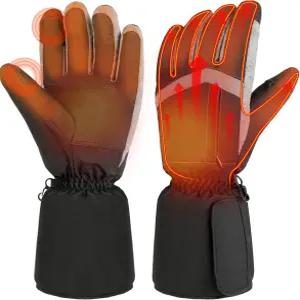 남성용 YBWLCLO 온열 장갑 사이클링 캠핑 오토바이 운전용 터치스크린 전기 방수 난방