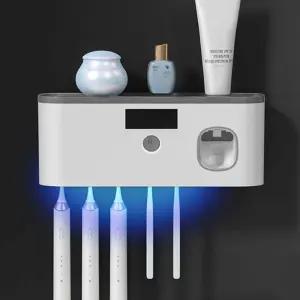 투스존 태양광충전 무선 UVC 칫솔살균기 그레이