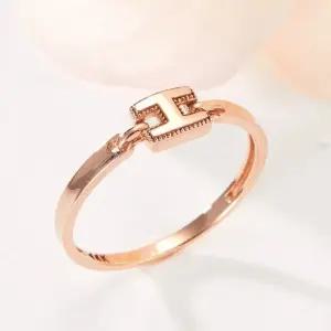 [비앤비골드] 14K 가로H 로렛트 고리 스틱 반지 SRS41741