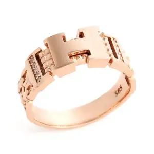 [비앤비골드] 14K 고딕 H 스터드 체인 반지 RCW35988