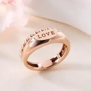 [비앤비골드] 14K LOVE 레터링 볼체인 두줄 반지 SRS40855