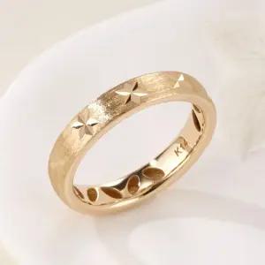 [비앤비골드] 14K 4mm 스타 컷팅 무광 매트 반지 RSS42325