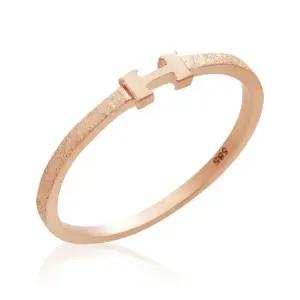 [비앤비골드] 14K H이니셜 무광 반지 DNR31504