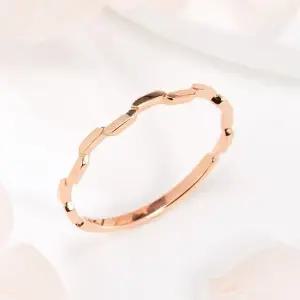 [비앤비골드] 14K 각진 허니콤 웨이브 실반지 SRS41439