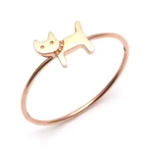 [비앤비골드] 14K 고양이 텐션 유닛링 반지 NPR21612