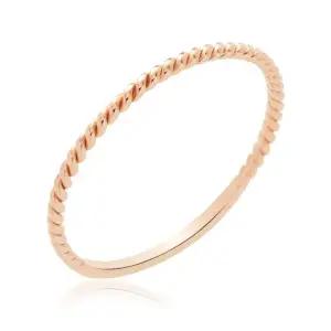 [비앤비골드] 14K 1mm 트위스트 하프밴드 레이어드반지 NPR26874