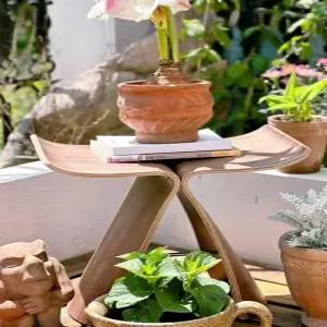 스툴 리본 비우드 버터플라이 나비의자 체어