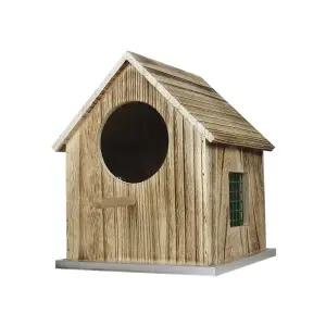 아우얼스룸 나무 새둥지 새집 기둥걸이 꾸미기 원목 정원 야외 내츄럴 새장