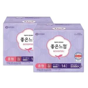 [좋은느낌] 좋은느낌 오리지널 맥시슬림 날개 중형 14Px2팩