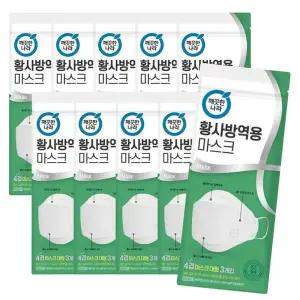 [깨끗한나라] 깨끗한나라 황사 방역용 마스크 kf94 흰색 3매x10개