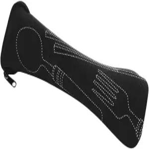 블랙 휴대용 식기 가방 야외 여행 캠핑 파우치 보관 케이스 나이프 포크 숟가락 티스푼 젓가락 병따개 빨대